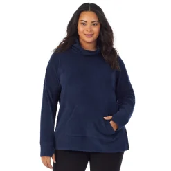 Fleecewear With Stretch Long Sleeve Tunic PLUS