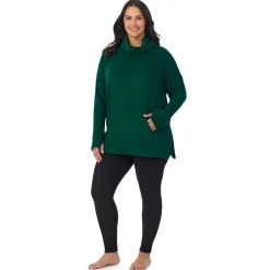Fleecewear With Stretch Long Sleeve Tunic PLUS