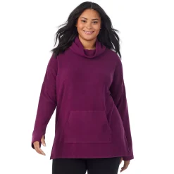 Fleecewear With Stretch Long Sleeve Tunic PLUS