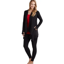 Fleecewear With Stretch Long Sleeve Hooded Wrap