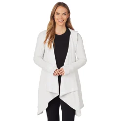 Fleecewear With Stretch Long Sleeve Hooded Wrap