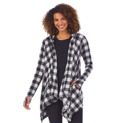 Fleecewear With Stretch Long Sleeve Hooded Wrap