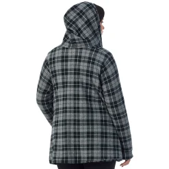 Fleecewear With Stretch Long Sleeve Hooded Wrap PLUS