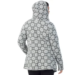 Fleecewear With Stretch Long Sleeve Hooded Wrap PLUS