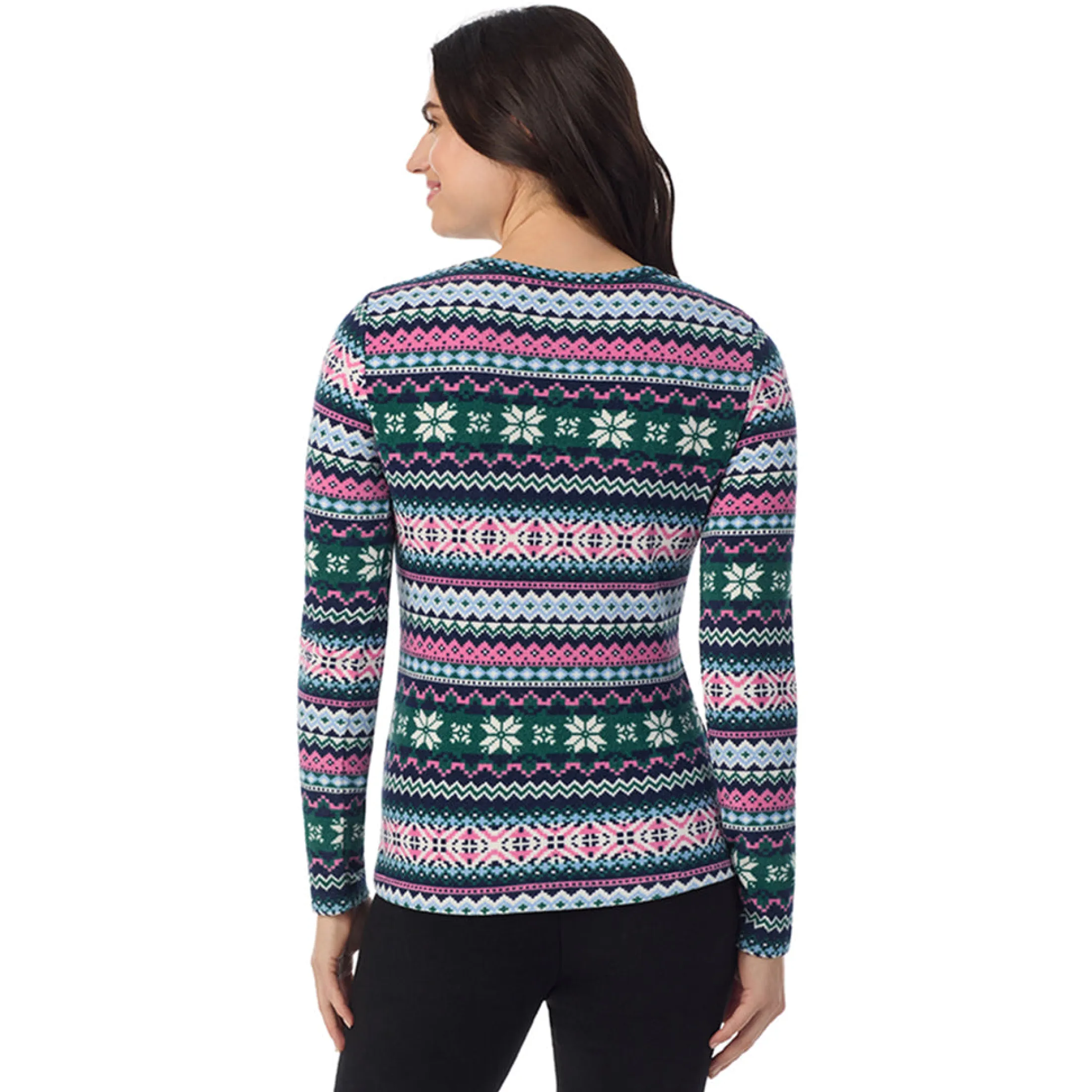 Fleecewear With Stretch Long Sleeve Crew PETITE