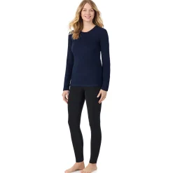 Fleecewear With Stretch Long Sleeve Crew PETITE