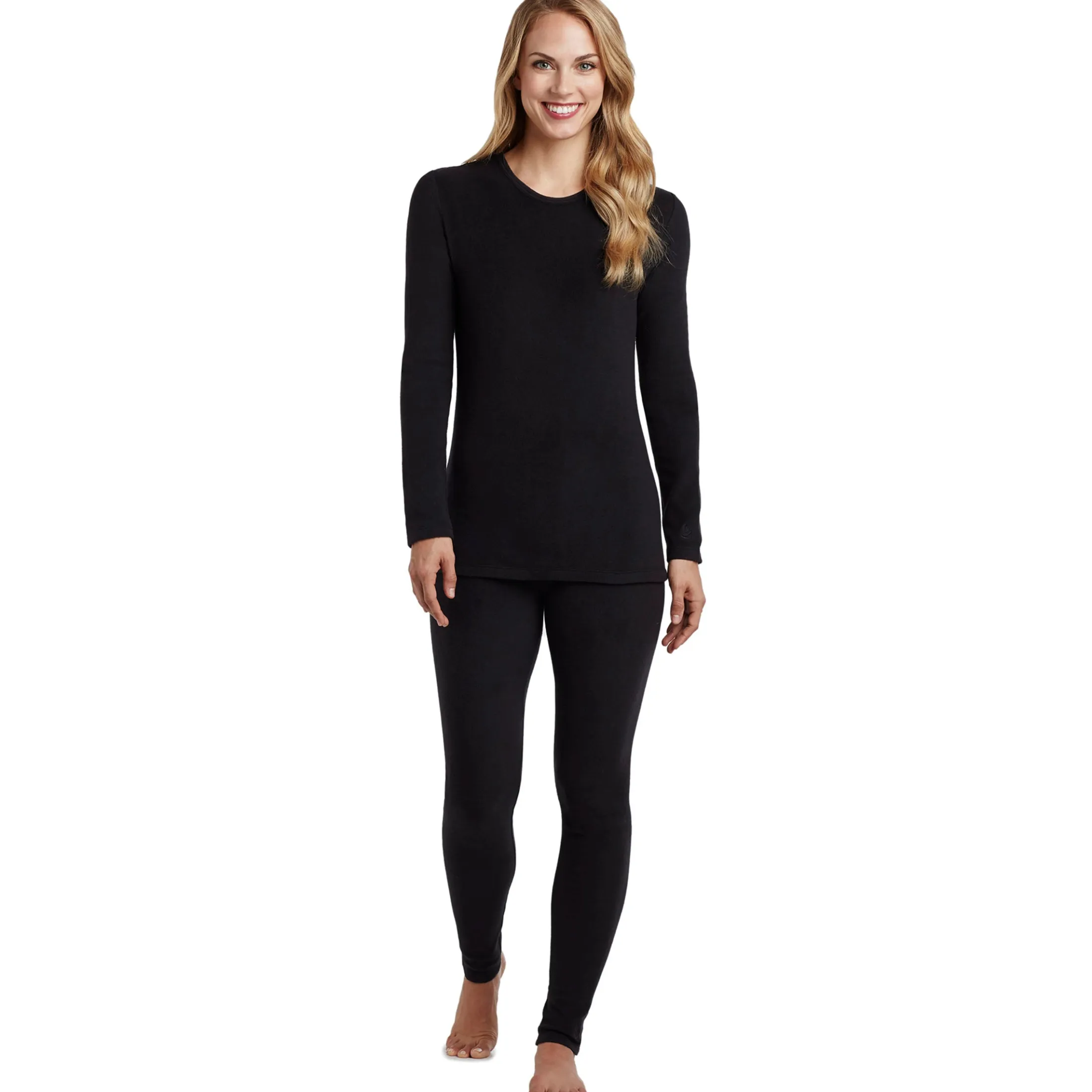 Fleecewear With Stretch Long Sleeve Crew PETITE