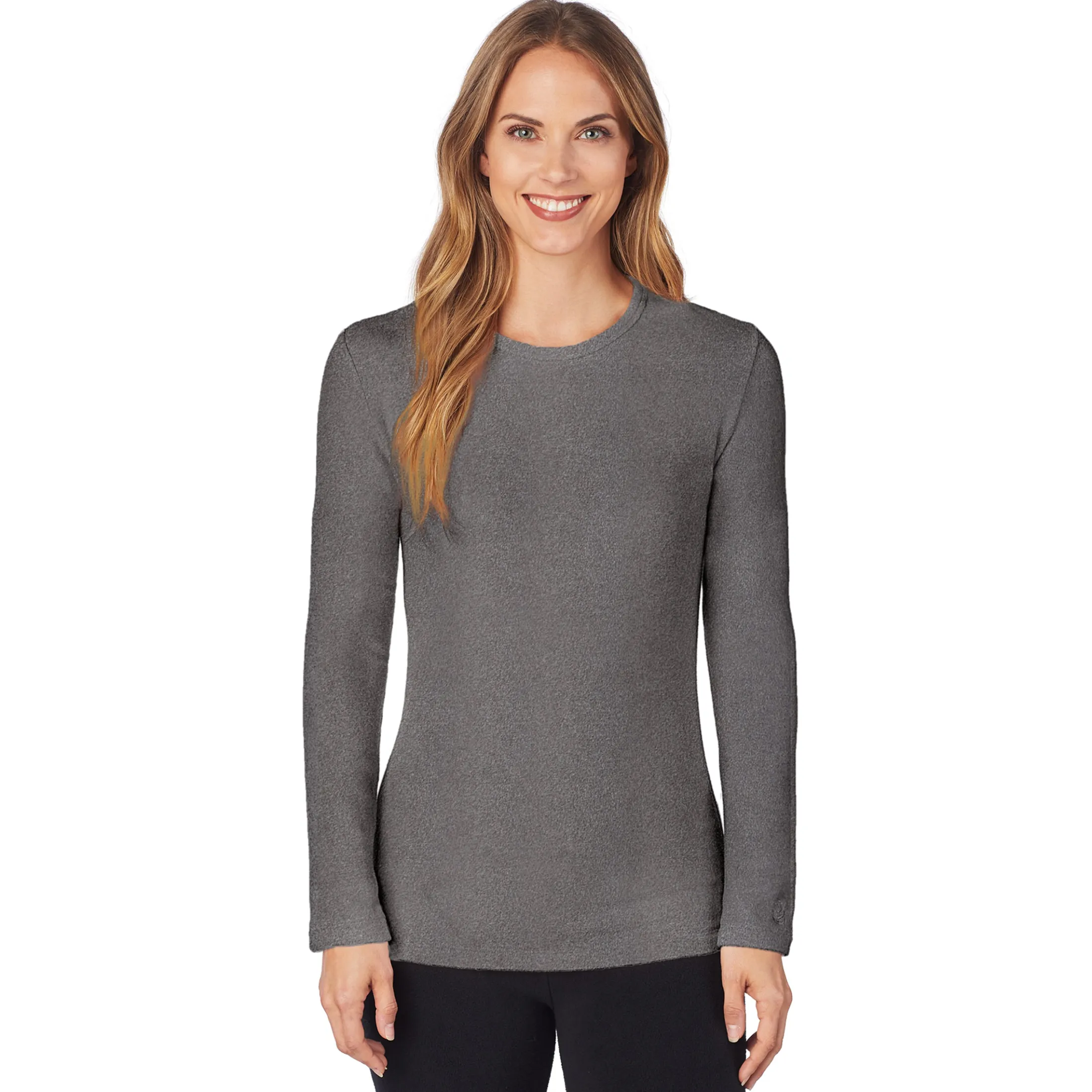 Fleecewear With Stretch Long Sleeve Crew PETITE