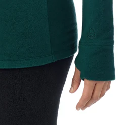 Fleecewear With Stretch Long Sleeve Half Zip Hoodie