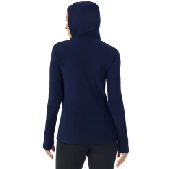 Fleecewear With Stretch Long Sleeve Half Zip Hoodie