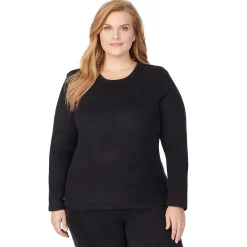 Fleecewear With Stretch Long Sleeve Crew PLUS