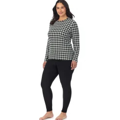 Fleecewear With Stretch Long Sleeve Crew PLUS