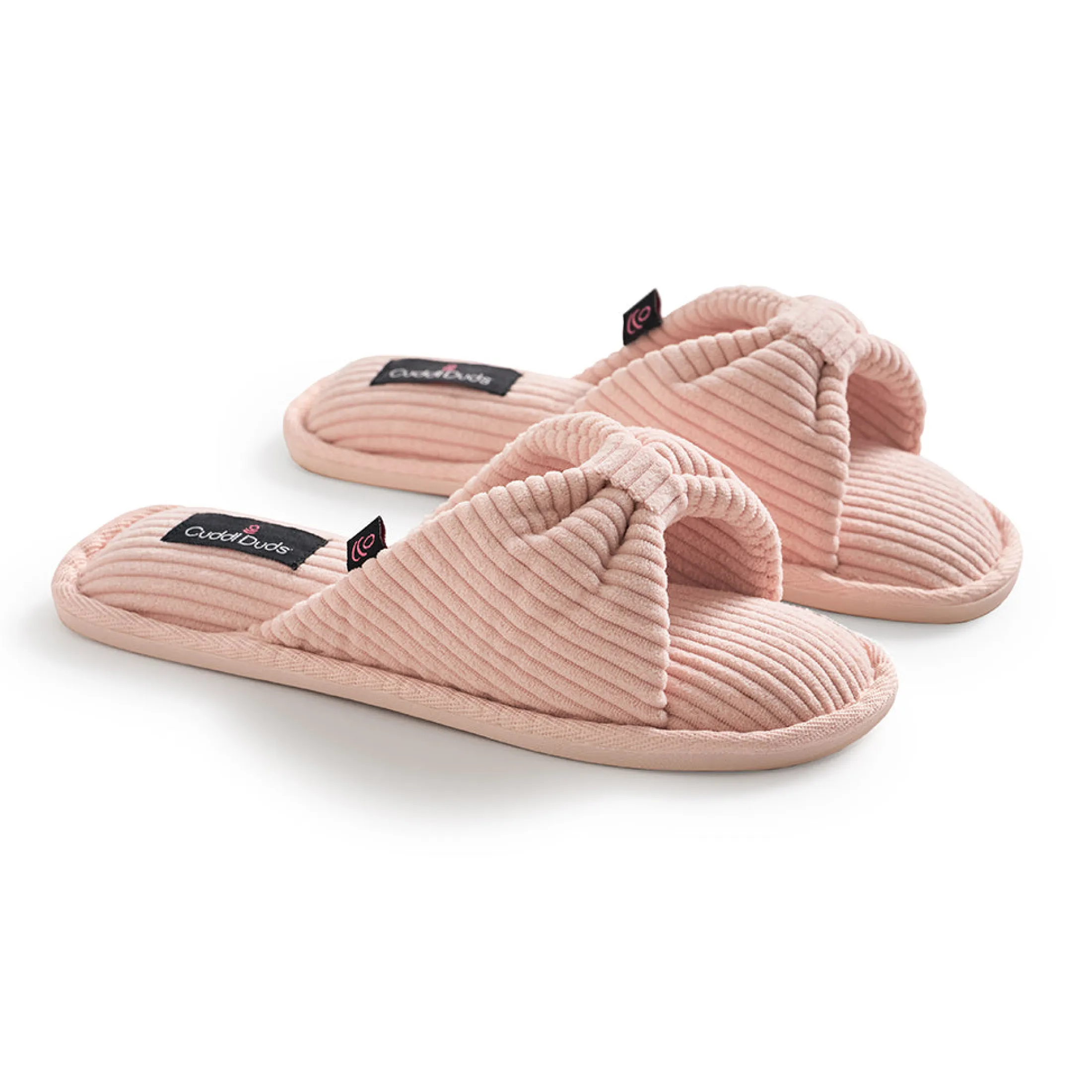 Gathered Corduroy Slide Slipper