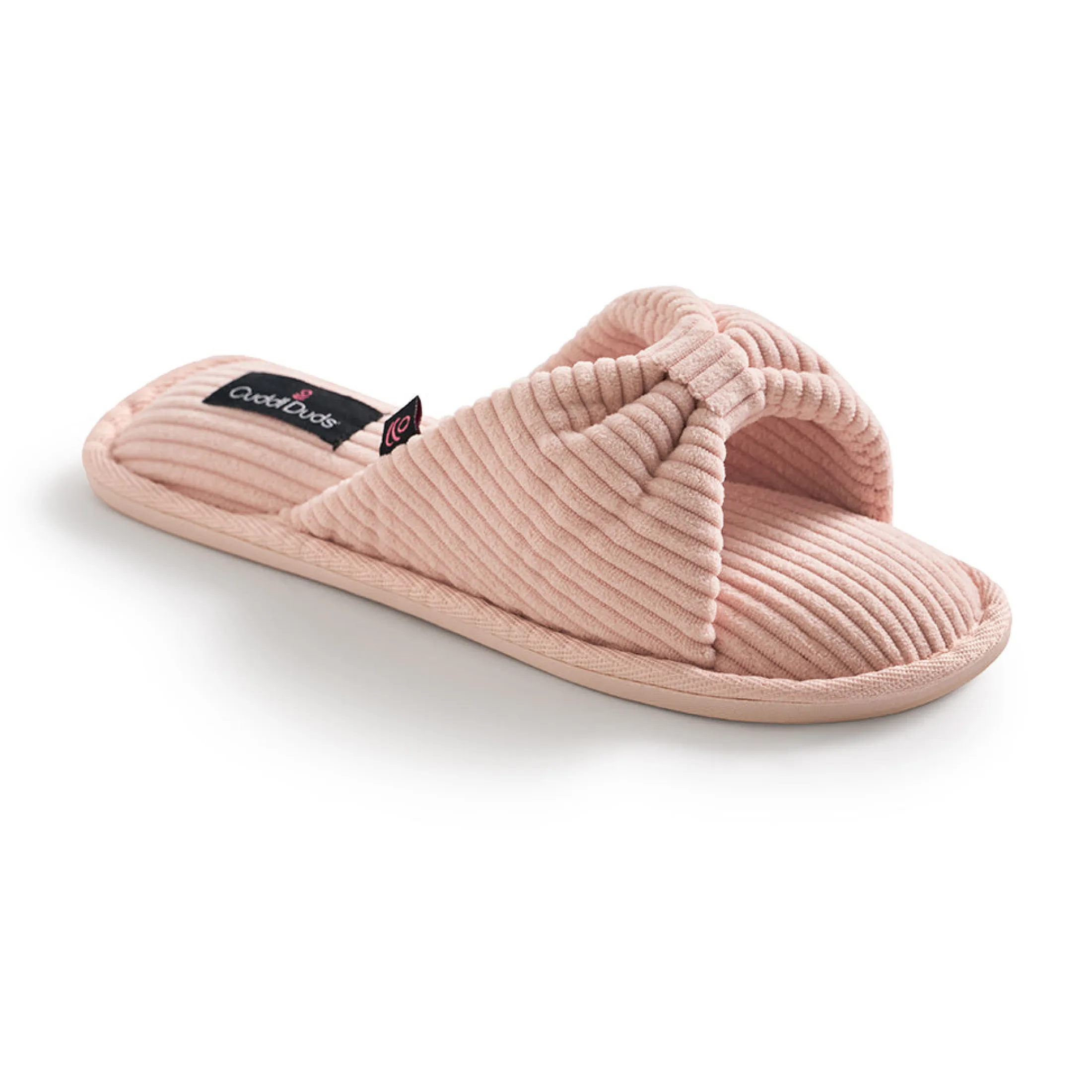 Gathered Corduroy Slide Slipper