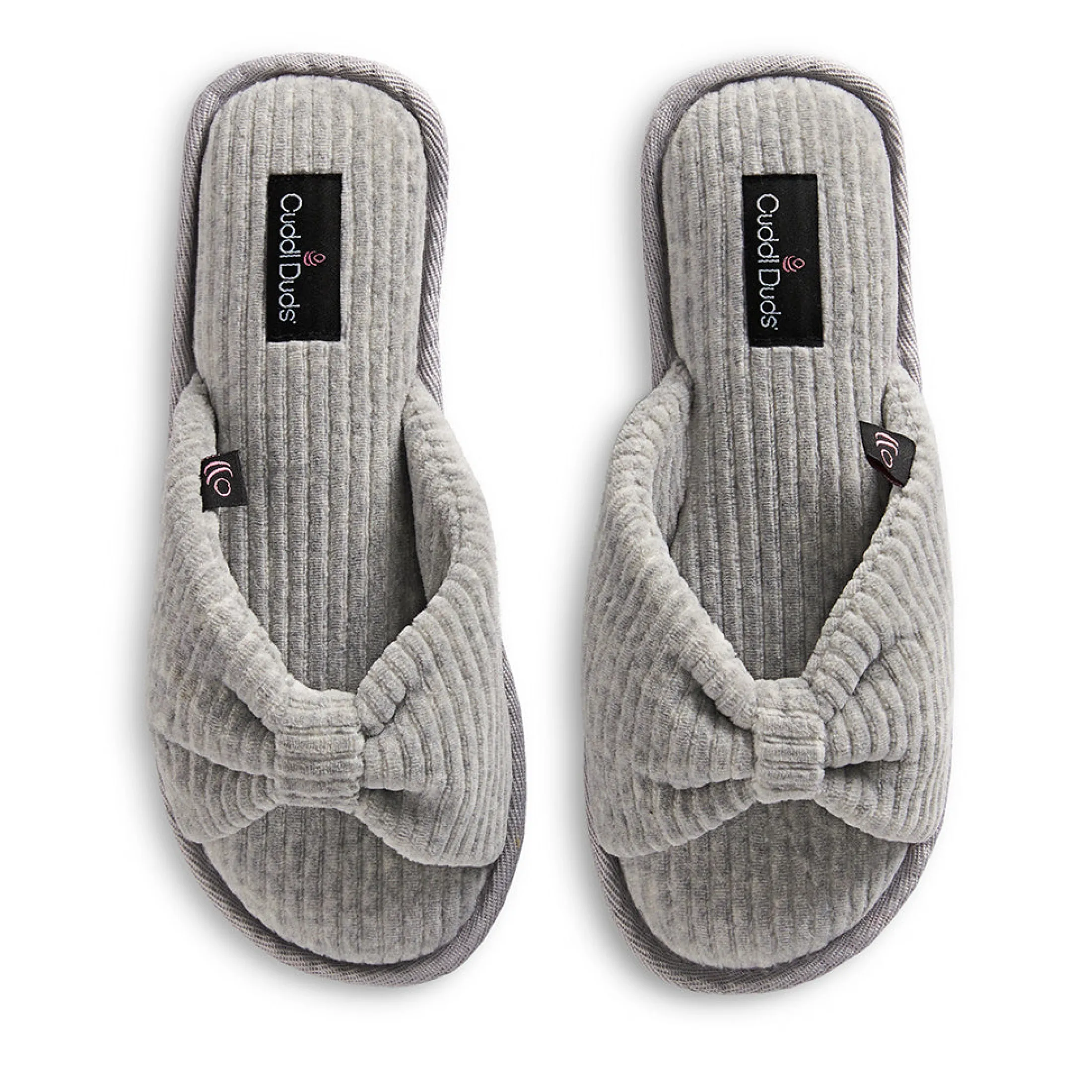 Gathered Corduroy Slide Slipper