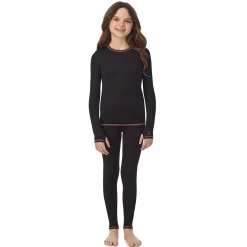 Girls Comfortech Stretch Poly 2 pc. Long Sleeve Crew & Pant Set