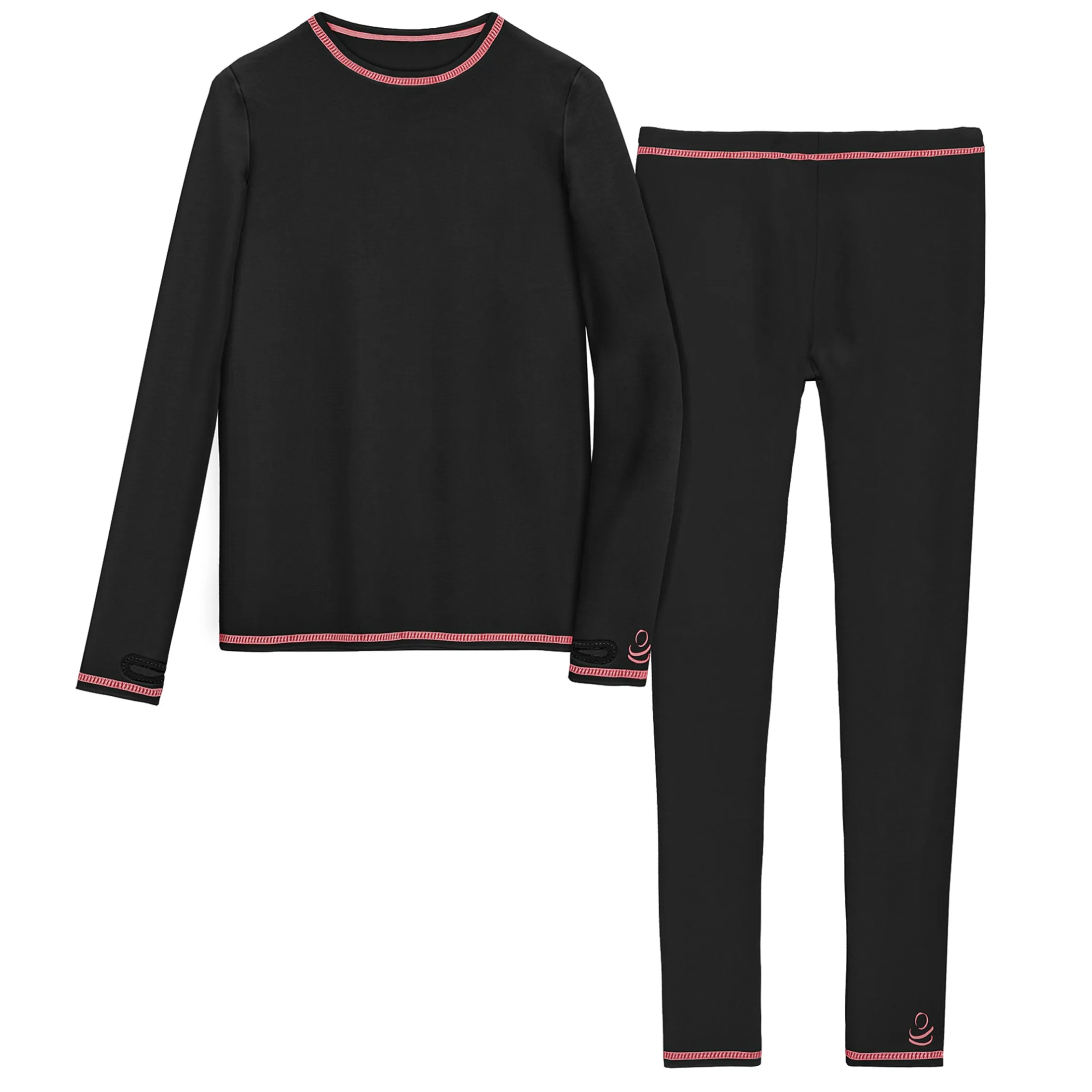Girls Comfortech Stretch Poly 2 pc. Long Sleeve Crew & Pant Set