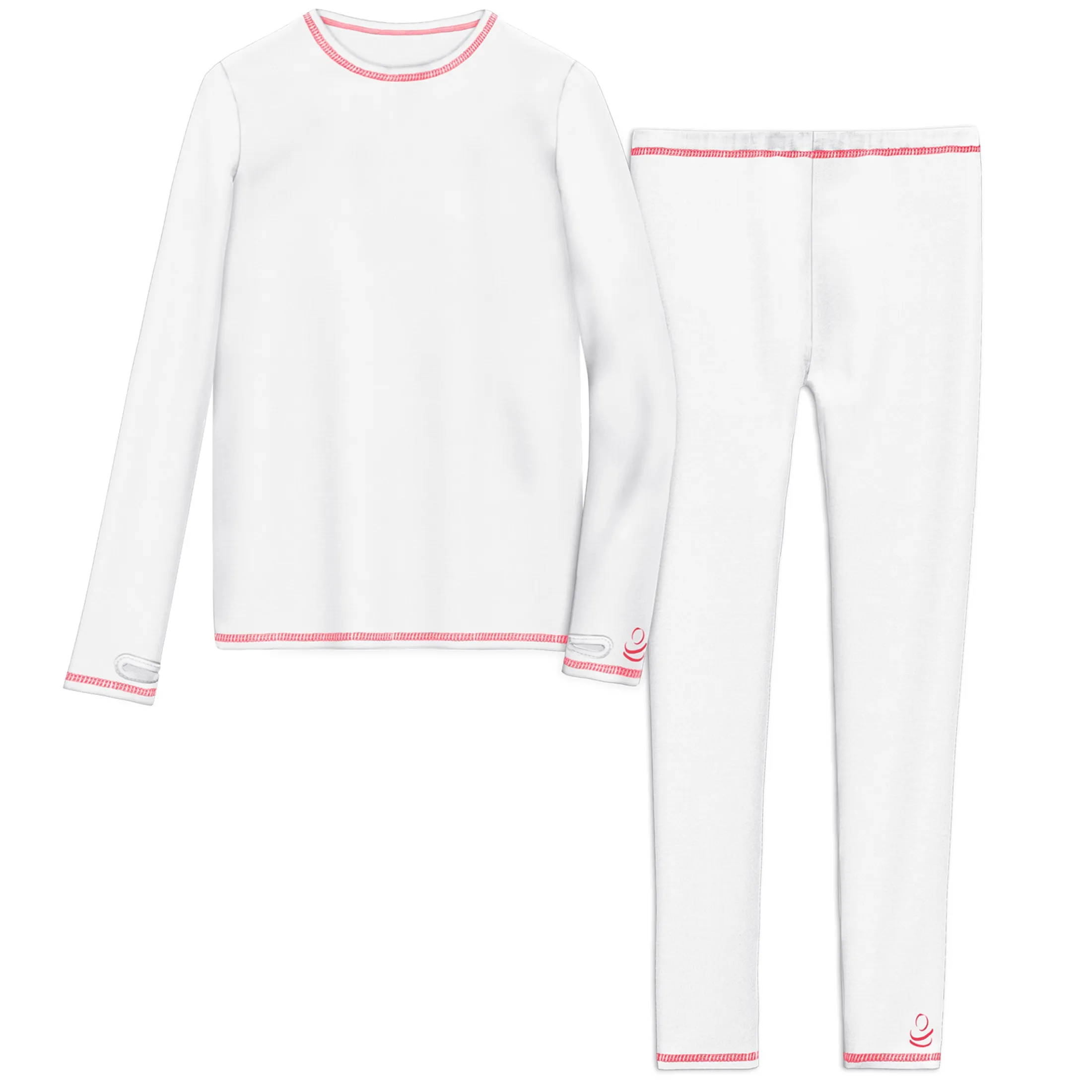 Girls Comfortech Stretch Poly 2 pc. Long Sleeve Crew & Pant Set