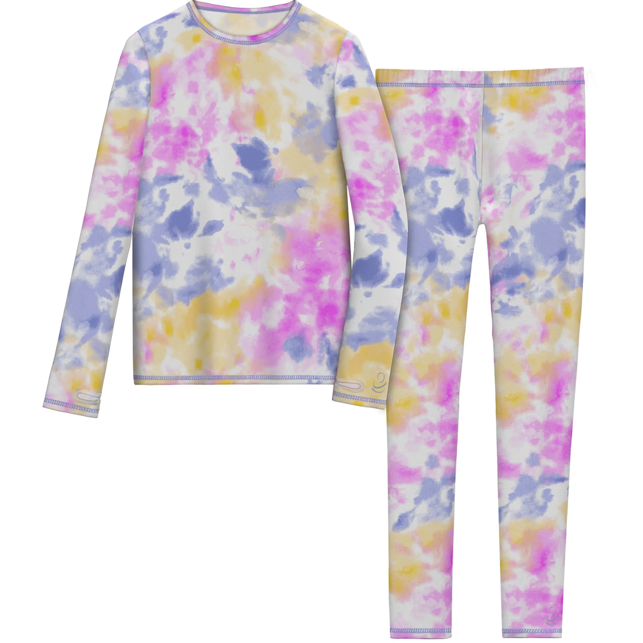 Girls Comfortech Stretch Poly 2 pc. Long Sleeve Crew & Pant Set