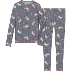 Girls Comfortech Stretch Poly 2 pc. Long Sleeve Crew & Pant Set