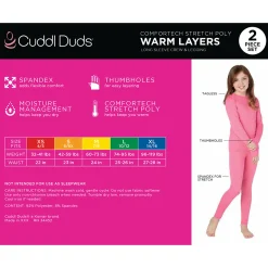 Girls Comfortech Stretch Poly 2 pc. Long Sleeve Crew & Pant Set