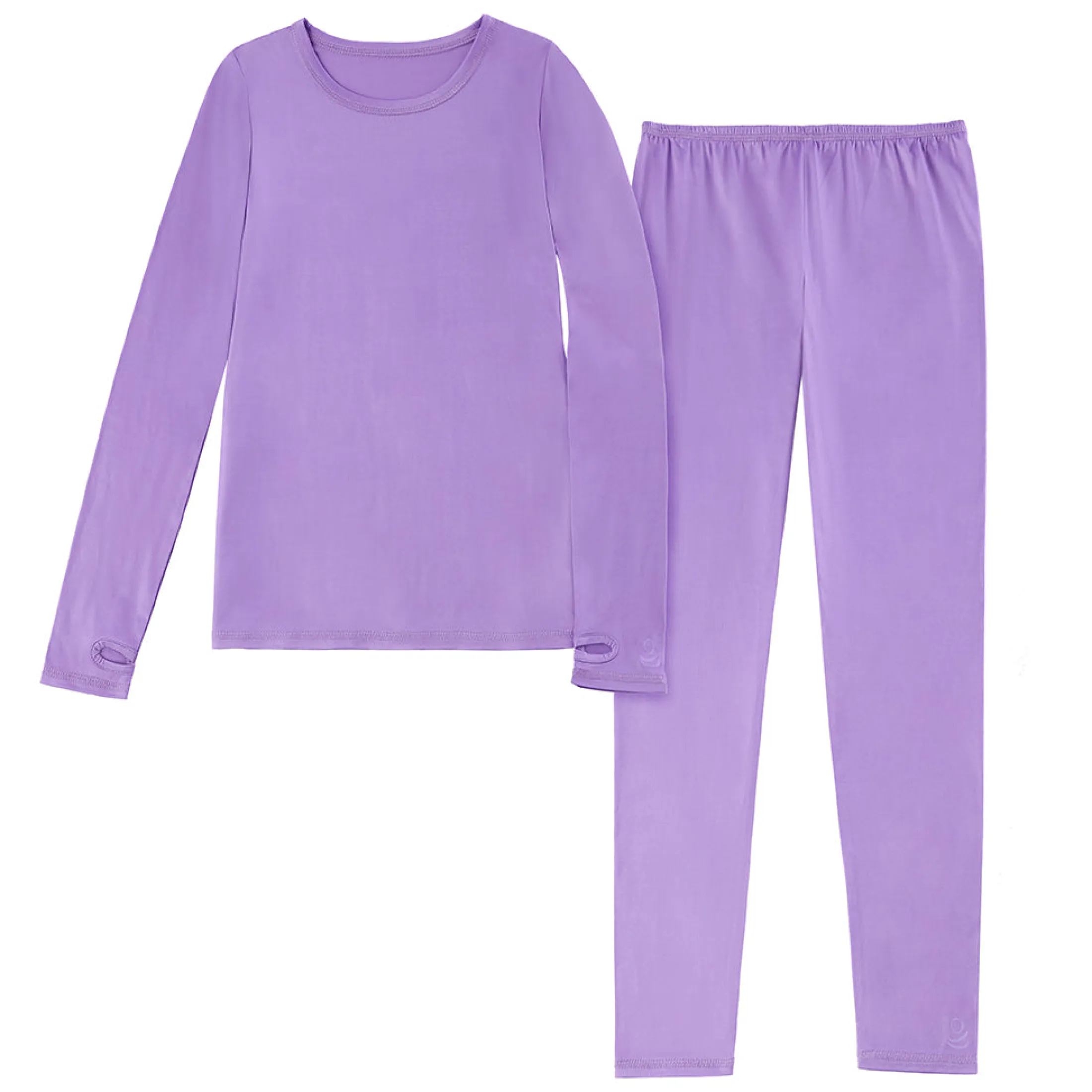 Girls Comfortech Stretch Poly 2 pc. Long Sleeve Crew & Pant Set