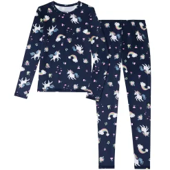 Girls Comfortech Stretch Poly 2 pc. Long Sleeve Crew & Pant Set