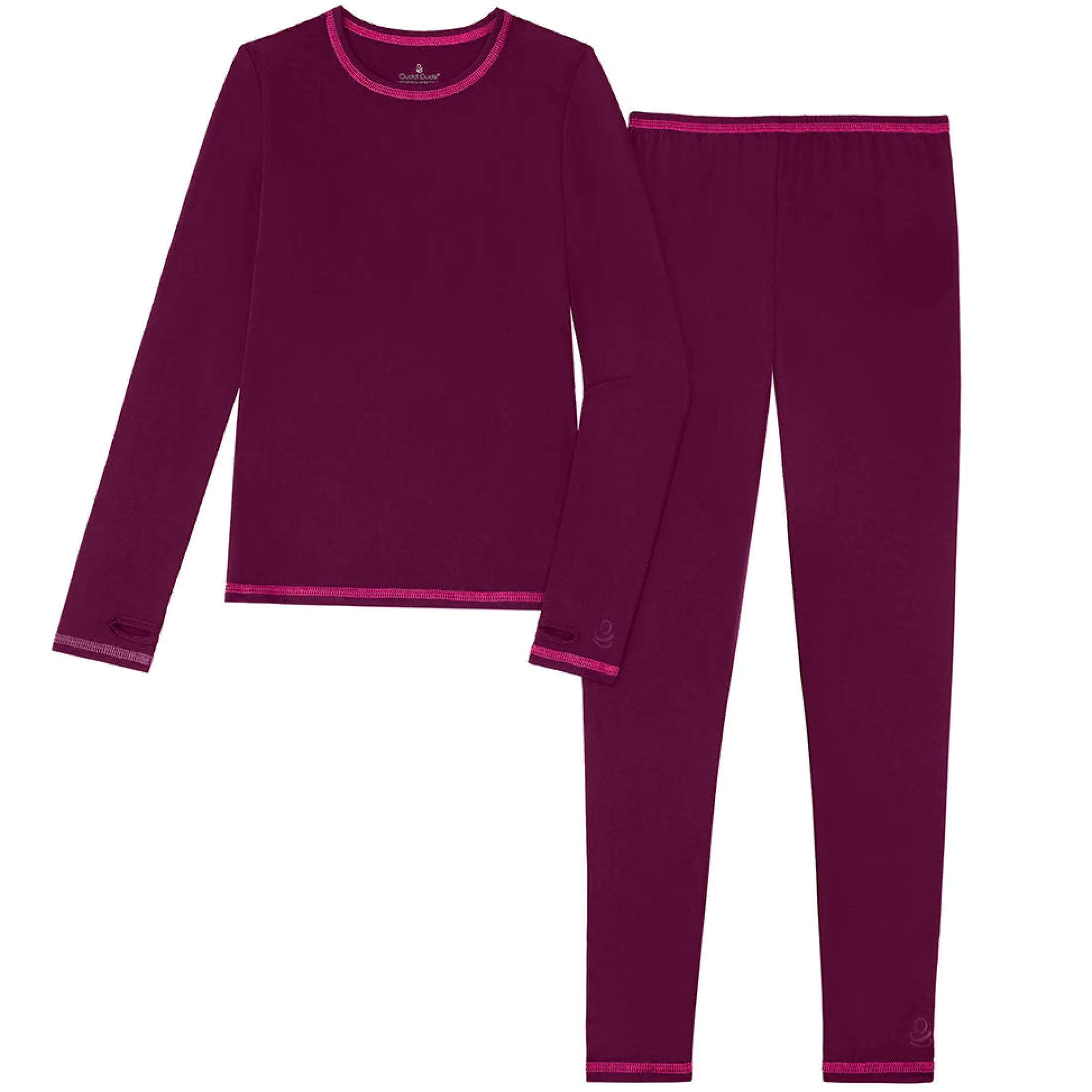 Girls Comfortech Stretch Poly 2 pc. Long Sleeve Crew & Pant Set