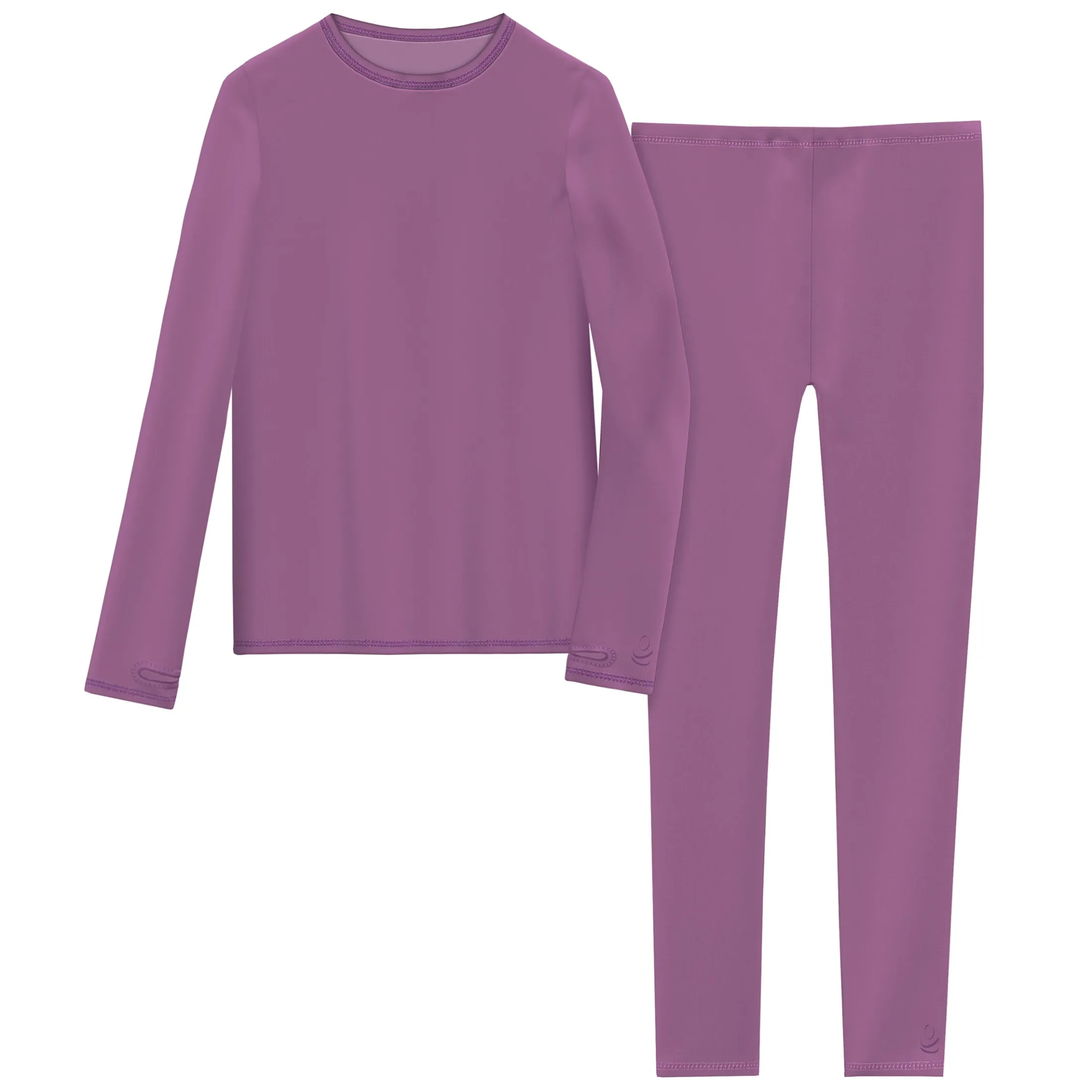 Girls Comfortech Stretch Poly 2 pc. Long Sleeve Crew & Pant Set