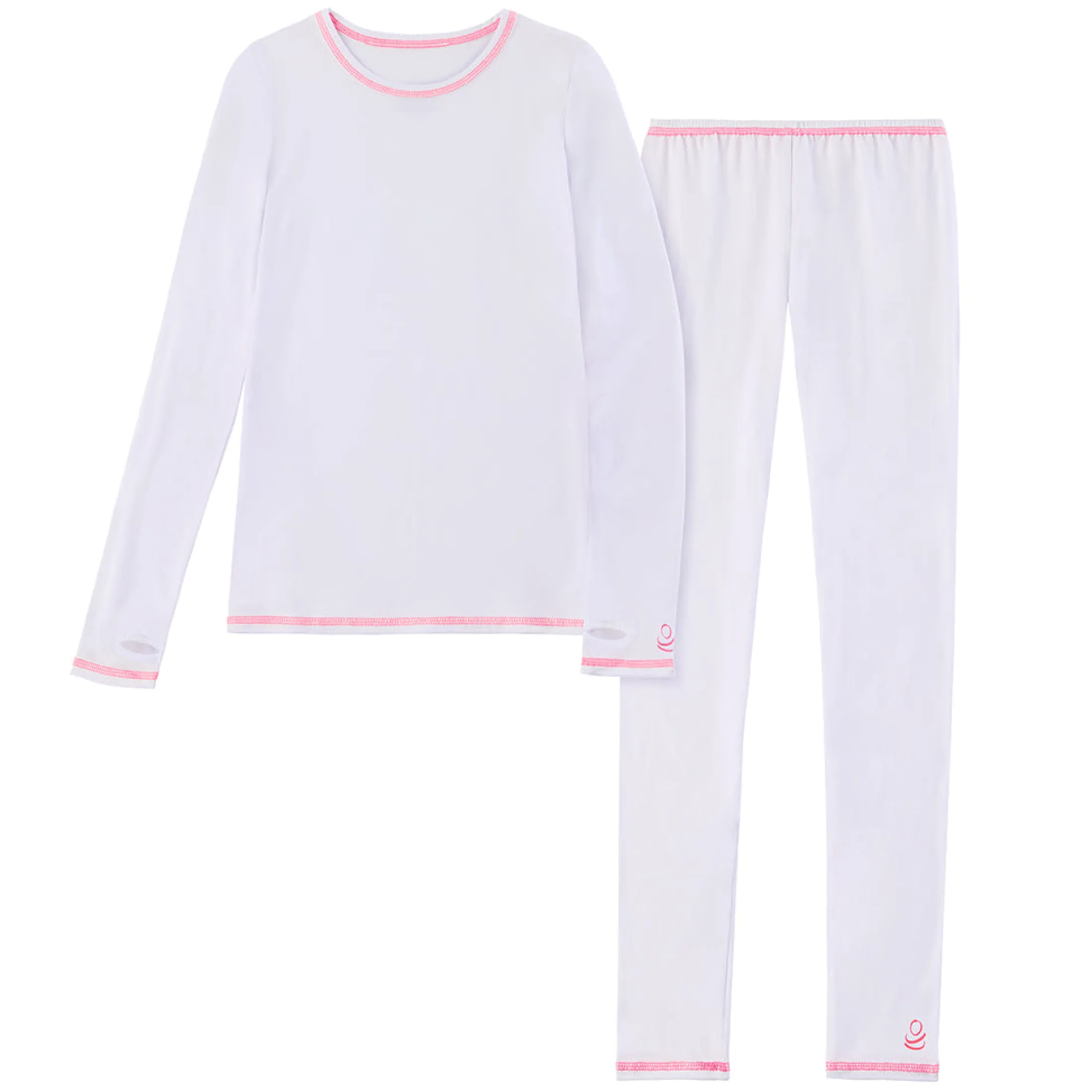 Girls Comfortech Stretch Poly 2 pc. Long Sleeve Crew & Pant Set