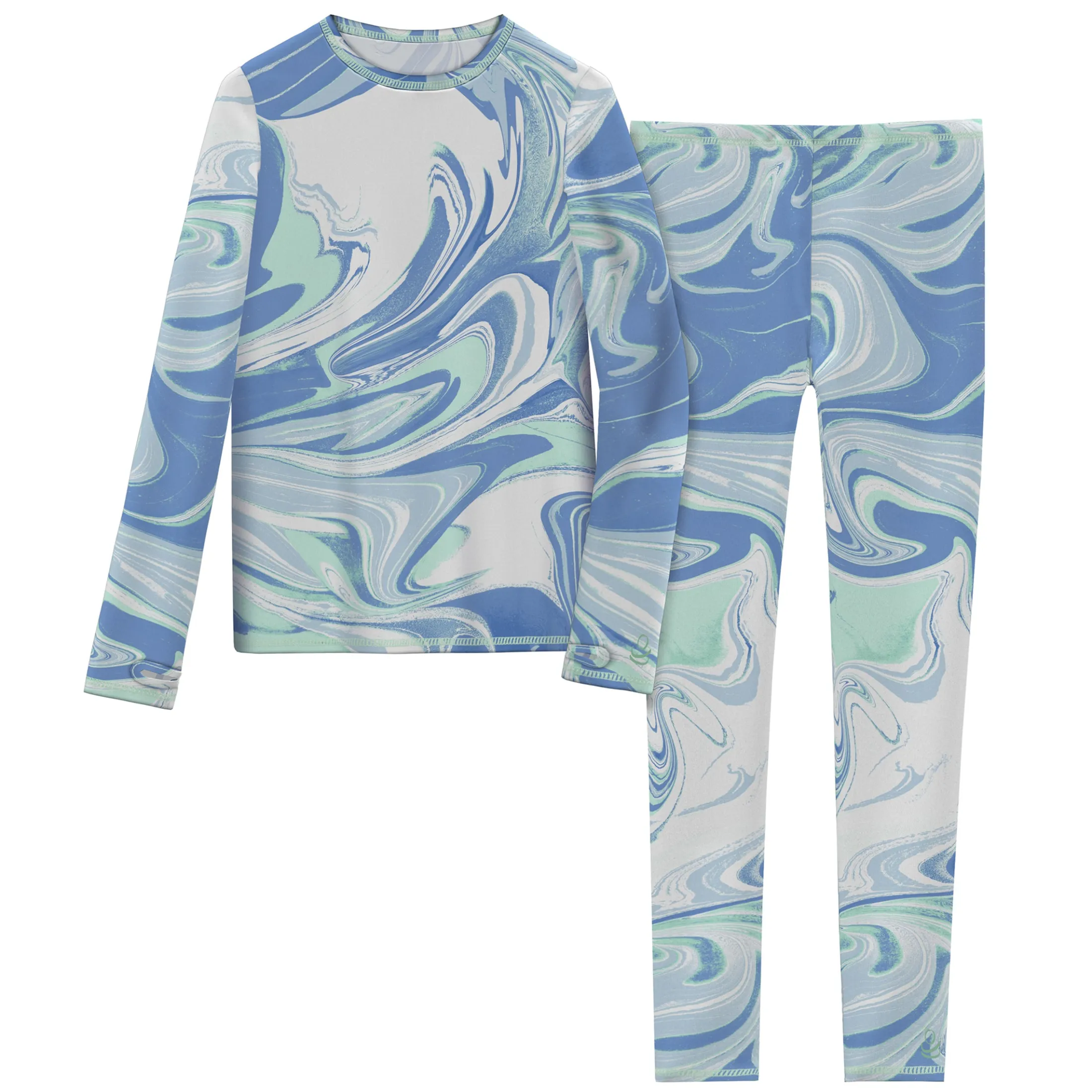 Girls Comfortech Stretch Poly 2 pc. Long Sleeve Crew & Pant Set