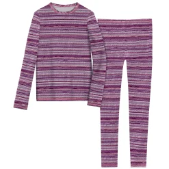 Girls Comfortech Stretch Poly 2 pc. Long Sleeve Crew & Pant Set
