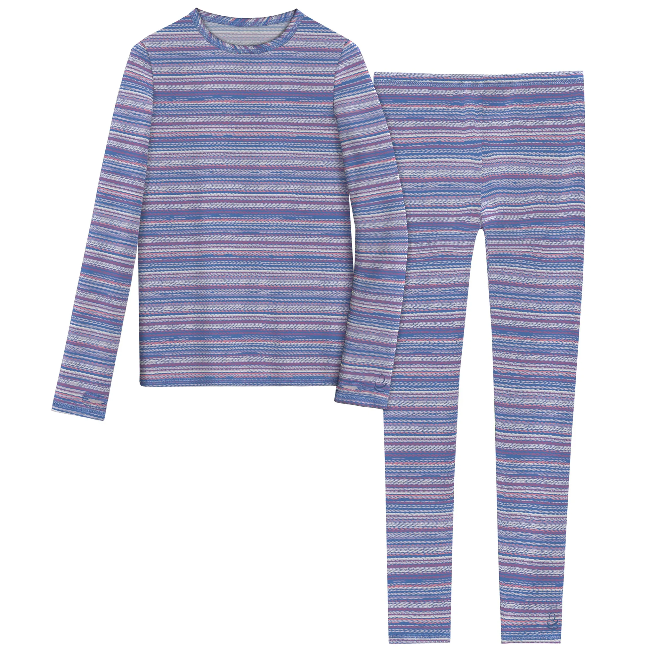 Girls Comfortech Stretch Poly 2 pc. Long Sleeve Crew & Pant Set