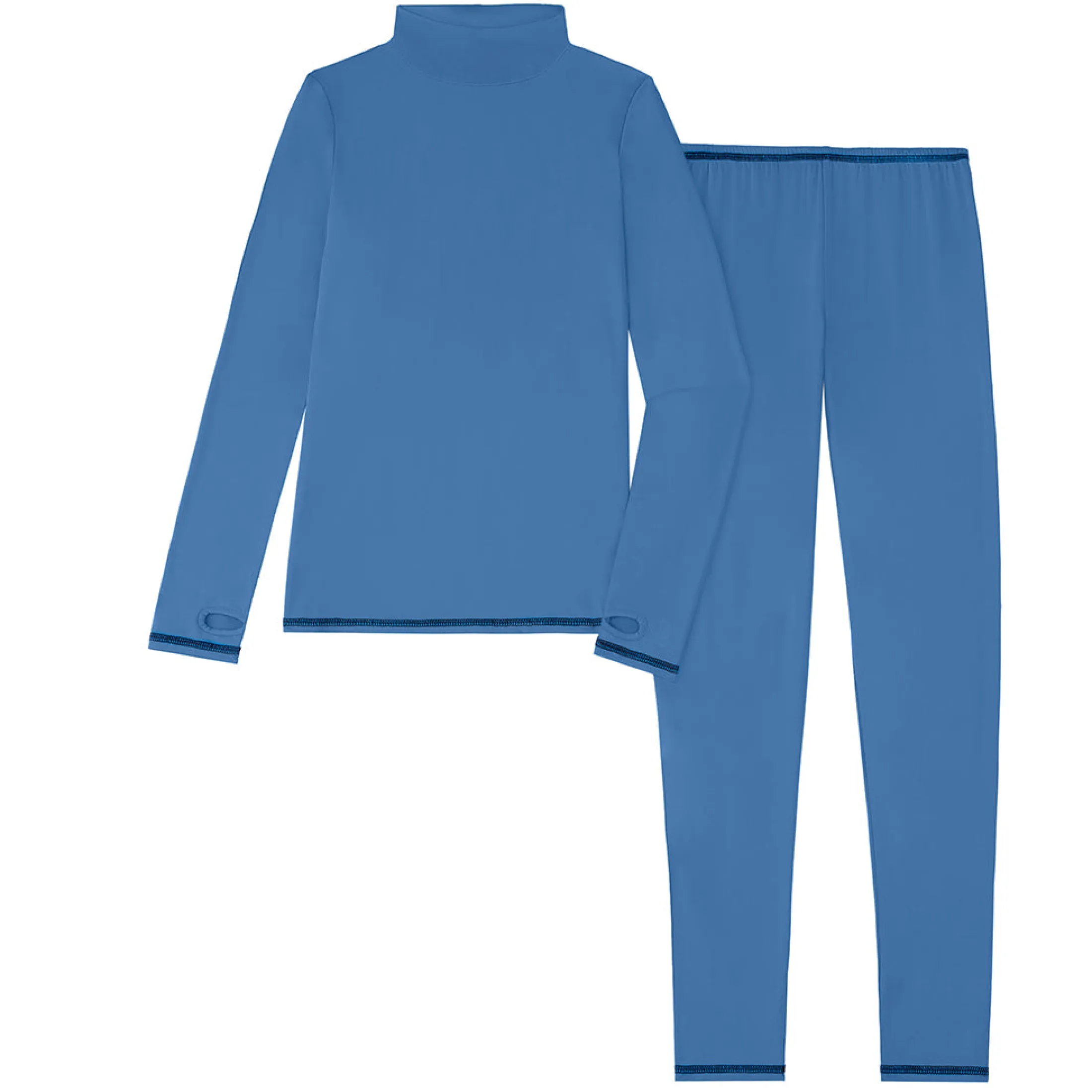 Girls Comfortech Stretch Poly 2 pc. Long Sleeve Mock Neck & Pant Set
