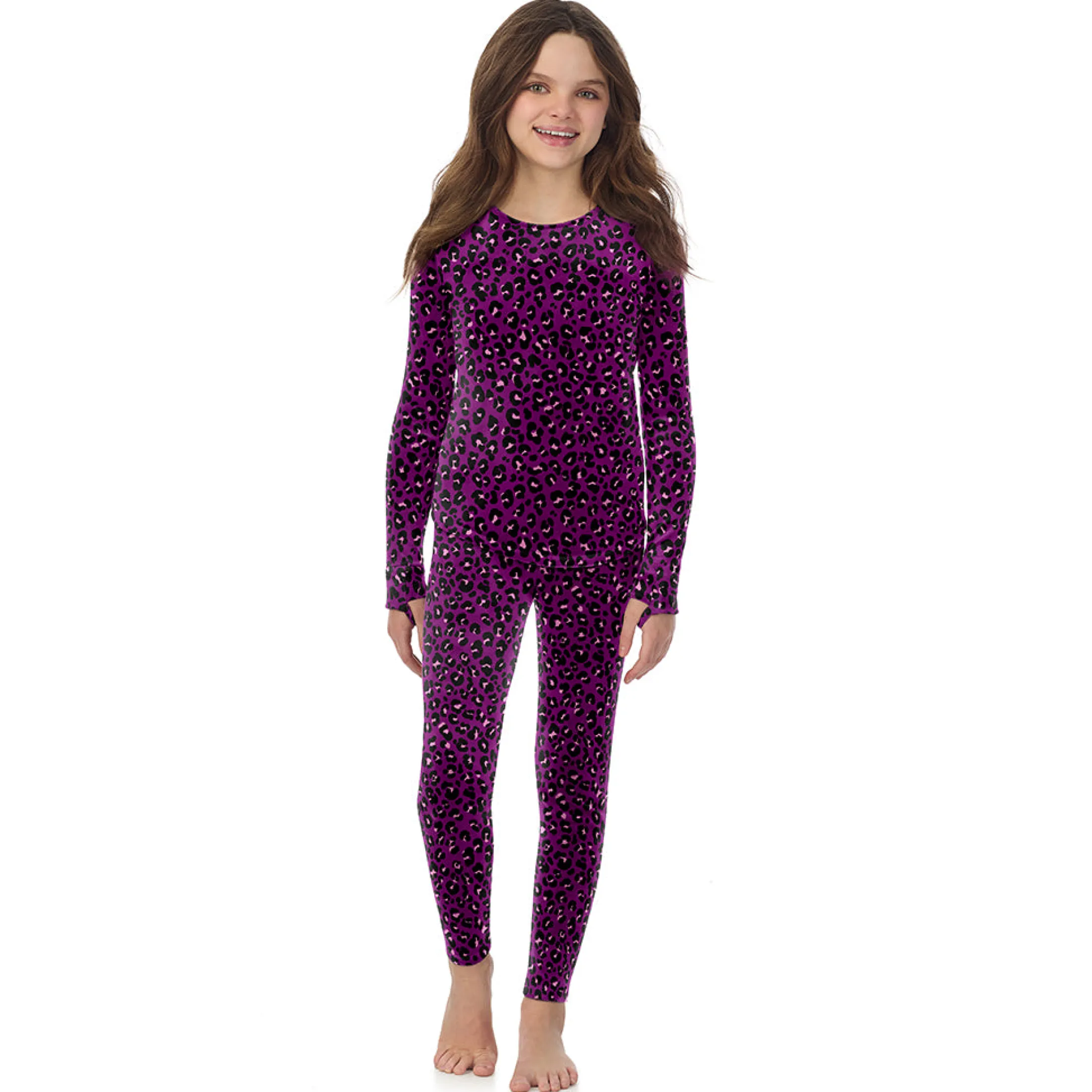 Girls Proplush Velour 2pc. Long Sleeve Crew & Pant Set