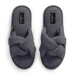 Heather Waffle Braid Slide Slipper