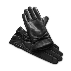 Leather Glove with Bow