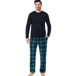 Mens Cabin Fleece Long Sleeve Crew and Pajama Pant 2-Pc Set