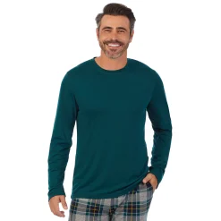 Mens Classic Long Sleeve Crew and Pajama Pant 2-pc Set