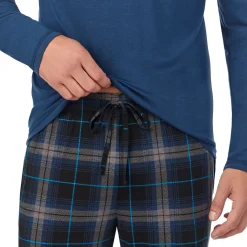 Mens Classic Long Sleeve Crew and Pajama Pant 2-pc Set