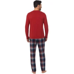 Mens Classic Long Sleeve Crew and Pajama Pant 2-pc Set