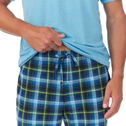 Mens Classic Short Sleeve Crew Neck Tee and Pajama Short 2-pc Set