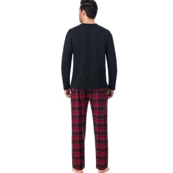 Mens Cozy Lodge Long Sleeve Crew and Pajama Pant 2-Pc Set