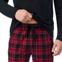 Mens Cozy Lodge Long Sleeve Crew and Pajama Pant 2-Pc Set