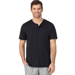 Mens Far-Infrared Enhance Sleep Short Sleeve Henley Top