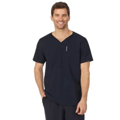 Mens Scrub V-Neck Top with Chest Pocket