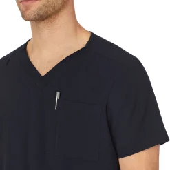 Mens Scrub V-Neck Top with Chest Pocket