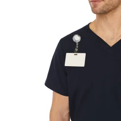 Mens Scrub V-Neck Top with Chest Pocket