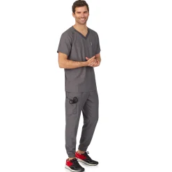 Mens Scrub V-Neck Top with Pockets