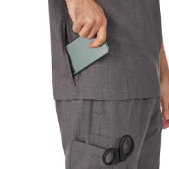 Mens Scrub V-Neck Top with Pockets